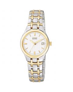 Women's Eco-Drive Two Tone Stainless Steel Bracelet Watch 25mm EW1264-50A