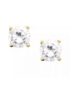 18k Gold over Sterling Silver Cubic Zirconia Stud Earrings (1 ct. t.w.)