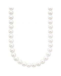 Pearl Necklace, 18" 14k Gold A+ Akoya Cultured Pearl Strand (6-1/2-7mm)