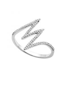 Diamond Lightning Bolt Ring (1/6 ct. t.w.) in 10k Gold Or White Gold, Created for Macy's