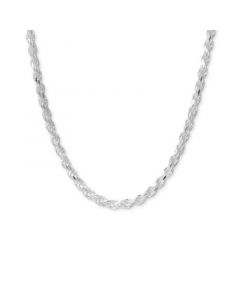 24" Rope Chain Necklace in Sterling Silver