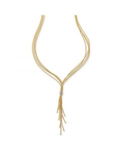 Diamond Tassel Lariat Necklace (1/4 ct. t.w.) in 14k Gold-Plated Sterling Silver