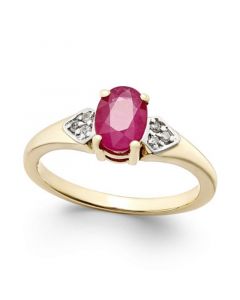 Ruby (1 ct. t.w.) and Diamond Accent Ring in 14k Gold