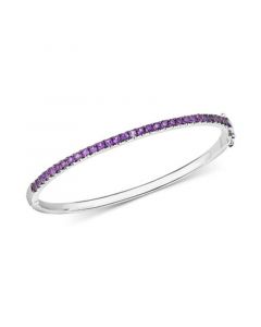 Amethyst Bangle Bracelet (1-1/10 ct. t.w.) in Sterling Silver