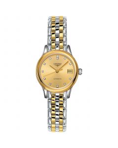 Women's Swiss Automatic Flagship Diamond Accent Two-Tone PVD Stainless Steel Bracelet Watch 26mm L42743377