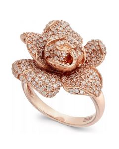 Pave Rose by EFFY® Diamond Ring (1-1/8 ct. t.w.) in 14k Rose Gold or 14k Yellow Gold