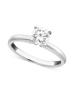 Certified Colorless Diamond Engagement Ring (1/2 ct. t.w.) in 18k White Gold