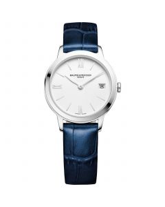 Women's Swiss Classima Blue Leather Strap Watch 31mm M0A10353