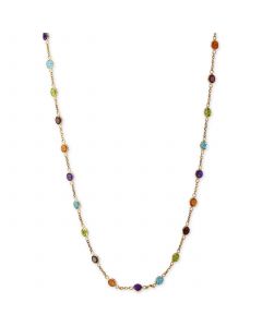 EFFY® Mosaic Collection Multi-Gemstone Link Collar Necklace (9 ct. t.w.) in 14k Gold