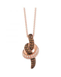 Chocolatier® Diamond Pendant Necklace (1/2 ct. t.w.) in 14k White or Rose Gold