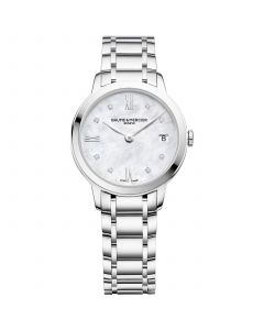 Women's Swiss Classima Diamond-Accent Stainless Steel Bracelet Watch 31mm M0A10326