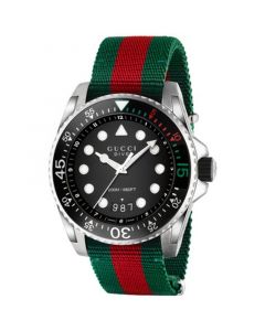 Dive Green & Red Nylon Strap Watch 44mm