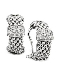 Sterling Silver Earrings, Diamond Mesh (1/5 ct. t.w.)