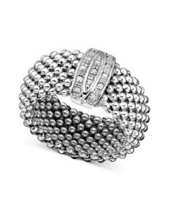 Sterling Silver Ring, Diamond Mesh (1/8 ct. t.w.)