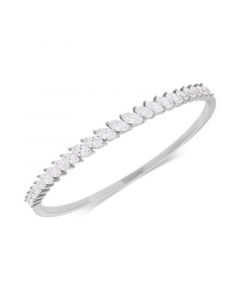 Cubic Zirconia Bangle Bracelet in Sterling Silver