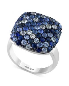 Splash by EFFY® Sapphire Cluster Ring (3-1/5 ct. t.w.) in Sterling Silver