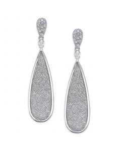 Diamond Glitter Drop Earrings (1/5 ct. t.w.) in Sterling Silver