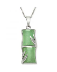 Dyed Jade  Pendant Necklace in Sterling Silver