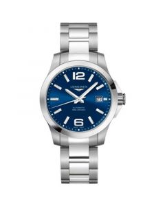 Men's Swiss Automatic Conquest Stainless Steel Bracelet Watch 39mm