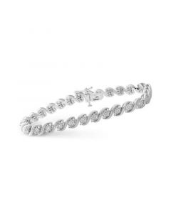 Diamond Twist Bracelet (1 ct. t.w.) in Sterling Silver