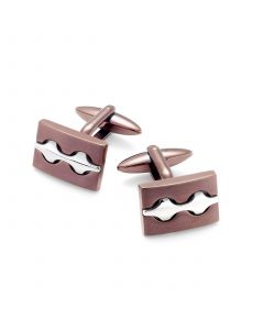 Sutton by Men's Two-Tone Decorative Cuff Links