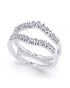 Diamond Curved Solitaire Enhancer Ring Guard (3/8 ct. t.w.) in 14k White or 14K Gold