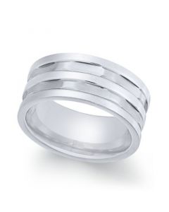 Men's Stainless Steel Multi-Row Cut Band