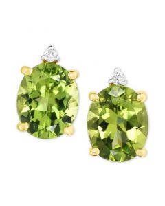 Peridot (5 ct. t.w.) & Diamond Accent Drop Earrings in 14k Gold