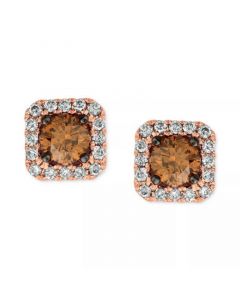 Chocolatier® Diamond (3/4 ct. t.w.) Halo Stud Earrings in 14k White Gold, Rose Gold or Yellow Gold.