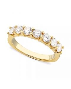 Seven Diamond Band in 14k Gold or White Gold (1 ct. t.w.)