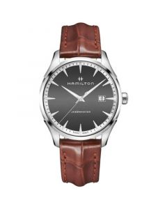 Men's Swiss Jazzmaster Light Brown Leather Strap Watch 40mm