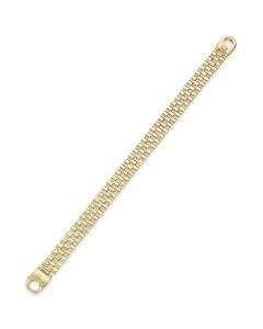 Men's Link Bracelet in 14k Gold-Plated Sterling Silver