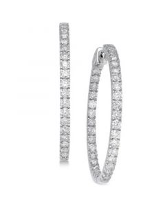 Diamond In and Out Earrings (5 ct. t.w.) in 14k White Gold