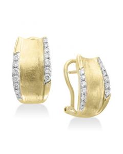 D'oro by EFFY® Diamond Hoop Earrings (3/8 ct. t.w.) in 14k Gold