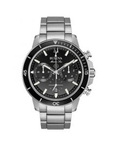 Men's Chronograph Marine Star Stainless Steel Bracelet Watch 45mm