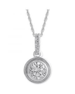 Diamond Bezel Pendant Necklace (1/4 ct. t.w.)