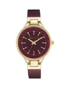 Women's Burgundy Bangle Bracelet Watch 36mm