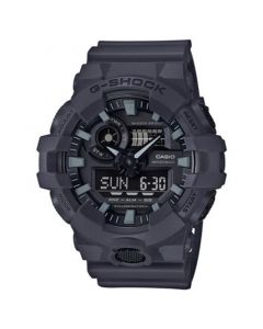 Men's Analog-Digital Dark Grey Resin Strap Watch 53mm