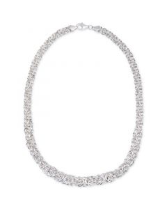 Byzantine Link Collar Necklace in Sterling Silver, Created for Macy's