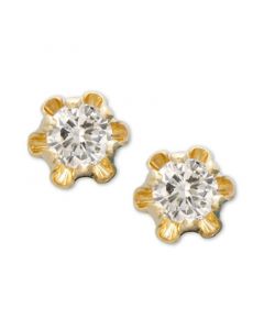 Children's 14k Gold Earrings, Diamond Stud (1/8 ct. t.w.)