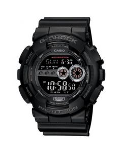 Men's XL Digital Black Resin Strap Watch GD100-1B