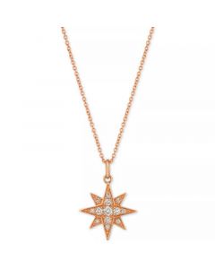 Strawberry & Nude™ Diamond Star Pendant Necklace (1/4 ct. t.w.) in 14k Gold or Rose Gold