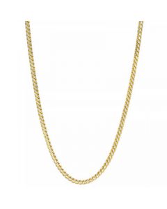 24" Two-Tone Franco Chain Necklace in 14k Gold-Plated & Sterling Silver (Also in Sterling Silver)