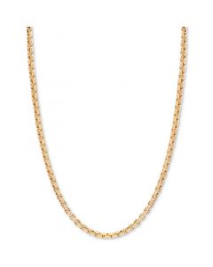 18" Round Box Link Chain Necklace (1-1/2 mm) in 14k Gold