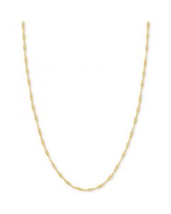 18" Singapore Chain Necklace (7/8mm) in 14k Gold