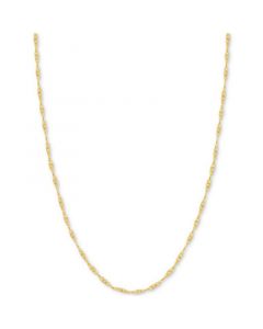 24" Singapore Chain Necklace (7/8mm) in 14k Gold