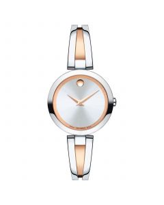 Women's Swiss Aleena Two-Tone PVD Stainless Steel Bangle Bracelet Watch 27mm, Created for Macy's