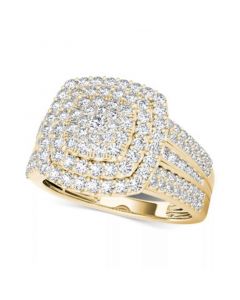 Diamond Cluster Ring (1 ct. t.w.) in 14k White or Yellow Gold