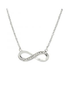 Diamond Infinity Pendant in Sterling Silver (1/10 ct. t.w.)