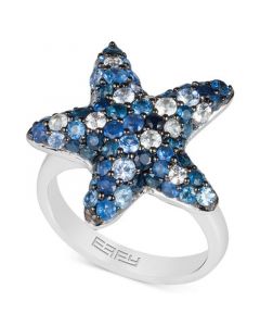 EFFY® Sapphire Starfish Ring (3 ct. t.w.) in Sterling Silver